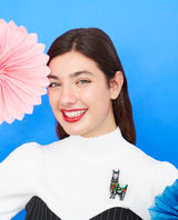 Happy Llama Día de los Muertos Brooch