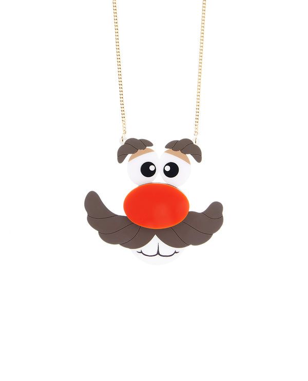 Happy Potato Head Face Necklace