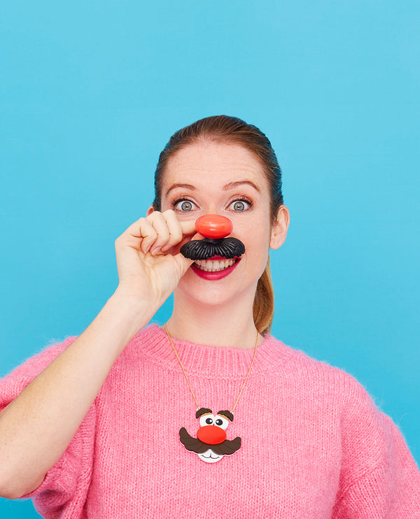 Happy Potato Head Face Necklace