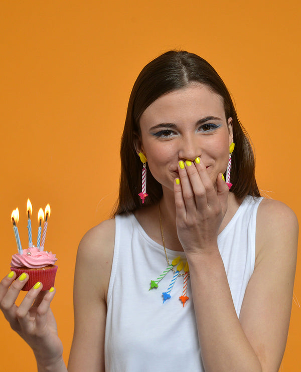 Happy birthday earrings