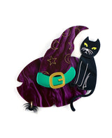 Hat-&-Cat-brooch-la-vidriola-plastic-jewellery-halloween-product