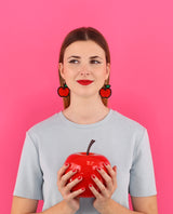 How many apples? Hello Kitty earrings
