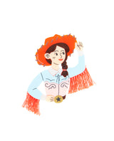 Howdy, Partner! Cowgirl Brooch