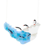Jumping Penguin statement Necklace