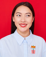 Kawaii Boba Tea Animals Brooch -interactive-