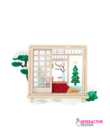 Konnichiwa! Japanese Christmas Home Brooch -interactive-
