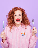 Lasagna Garfield Foodie Brooch