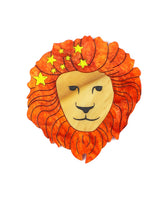 Leo-zodiac-sign-brooch-la-vidriola-plastic-jewellery-cosmica-detail