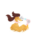 Long Luscious Doggy Locks Brooch