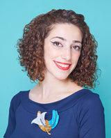 Majestic Stingray Swimming Brooch