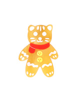Meow! Kitty Cat Gingerbread Brooch