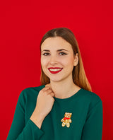 Meow! Kitty Cat Gingerbread Brooch