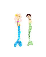 Mer-girl and Mer-boy Double Brooch