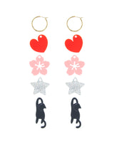 Mix and Match Charm Hoop Earrings