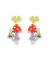 Mystical Mushroom and Insect Morning Dew Earrings