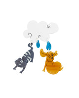 Oh Wow! It’s raining Cats and Dogs! Brooch