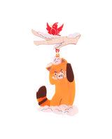 Oh no! There’s snow on my head! Brooch