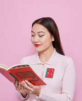 Open Close Book Little Red Riding Hood Brooch -interactive-