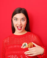 Open The Gingerbread House And… Brooch -interactive-