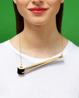 Salmon sushi maki necklace
