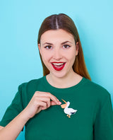 Pelican Open and Close Brooch -INTERACTIVE-