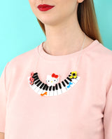 Perfect piano melody necklace