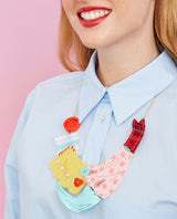 Piecing My Fabrics Together Necklace