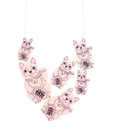 Pink Maneki Nekos Necklace