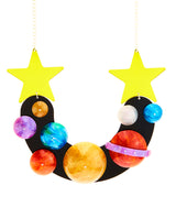 Playing with the Planets and Stars Statement Necklace