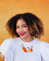 Pumpkin Harvest party Hello Kitty necklace