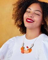 Pumpkin Harvest party Hello Kitty necklace