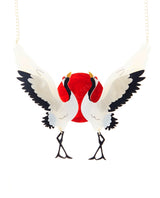 Red-Crowned Cranes Necklace