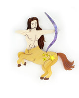 Sagittarius-zodiac-sign-brooch-la-vidriola-plastic-jewellery-cosmica-detail