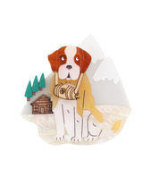 Saint-Bernard-dog-with-barrel-brooch-Christmas-2020-la-vidriola-detail