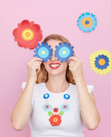 Scandinavian Folk Flower Paper Fun Statement Necklace