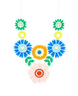 Scandinavian Folk Flower Statement Necklace