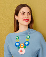 Scandinavian Folk Flower Statement Necklace