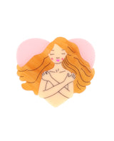 Self-love hug brooch