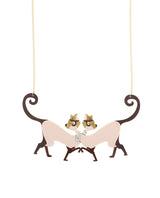 Siamese-cat-twins-necklace-la-vidriola-plastic-jewellery-The-Roaring-20s-detail