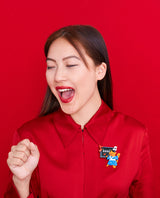 Singing Cat Karaoke Box Brooch