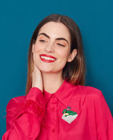 Sir Frog with Their Top Hat Brooch