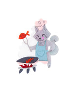 Slap a Fish on the Barbie Brooch