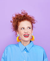 Snoozing On The Moon Garfield Earrings