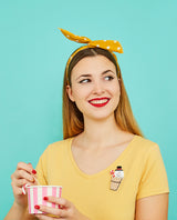 SnowMan Cone Brooch