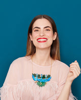 Spectacular Glitzy Feather Showgirls Necklace