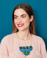 Spectacular Glitzy Feather Showgirls Necklace