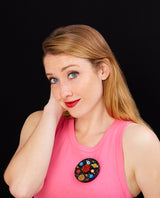 Spinning Solar System Brooch -interactive-
