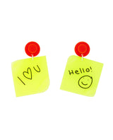 Sticky Note Earrings