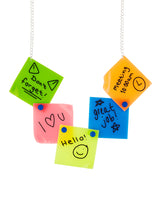 Sticky Notes statement Necklace