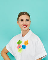 Sticky Notes statement Necklace